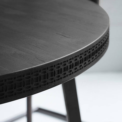 PaulaHome - Chic Charcoal Round Dining Table